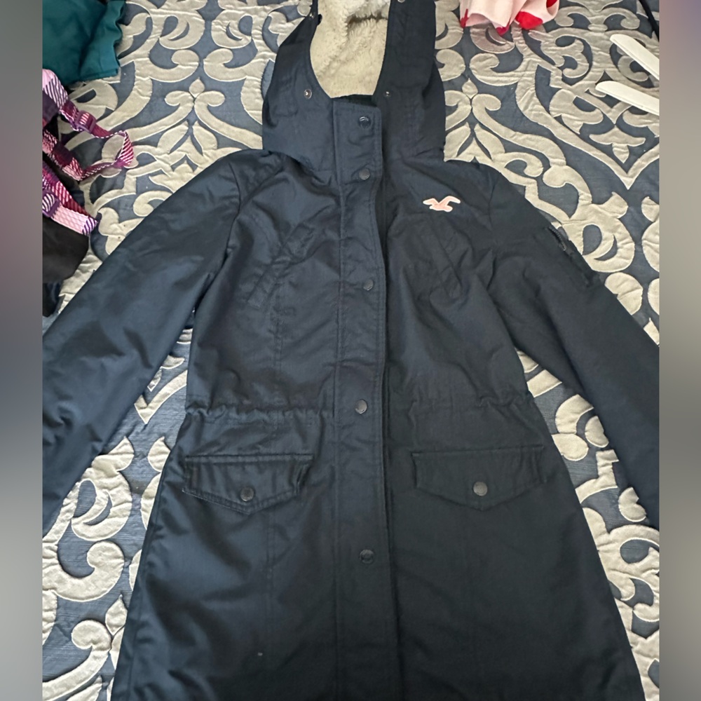 Hollister fleece lined all weather  parka